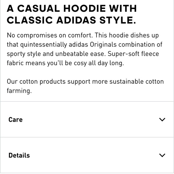 Adidas Black Embroidered Logo Hoodie Drawstring Hooded Sweatshirt - Picture 10 of 13